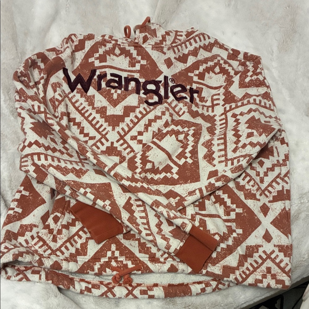 Wrangler Red and White Patterned Sweatshirt